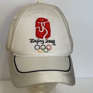 Beijing 2008 White and Red Cap stretch fit EUC
